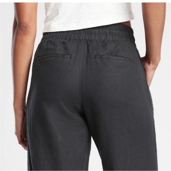 ATHLETA Cabo Linen Wide Leg Pants Black 4/p - Picture 9 of 12